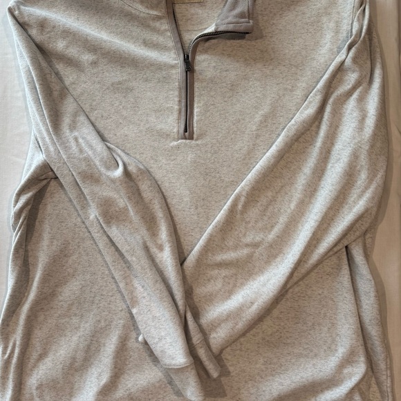 The Normal Brand Other - The Normal Brand Light Gray Zip-Up Sweater